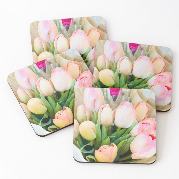 Item preview, Soft Pastel Pink and Cream Spring Tulips designed and sold by BalkanBloom.