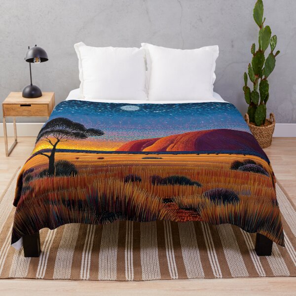 Item preview, Aboriginal Inspired Dot Art - Midnight Uluru Ayers Rock designed and sold by GrinGalore.