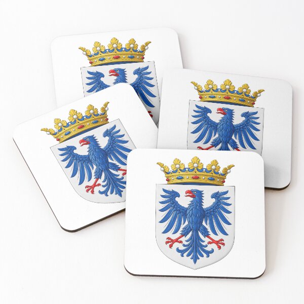 Item preview, Blue Eagle Heraldic Coat of Arms with Ducal Crown – Classic Medieval Shield designed and sold by MCre8ive.
