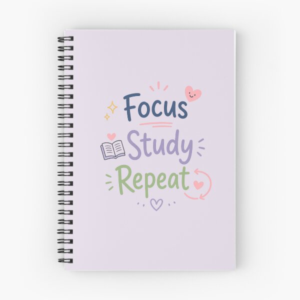 Item preview, Focus Study Repeat Cute Study Motivation Design | Kawaii Student Aesthetic Quote Sticker designed and sold by Sanika arts .