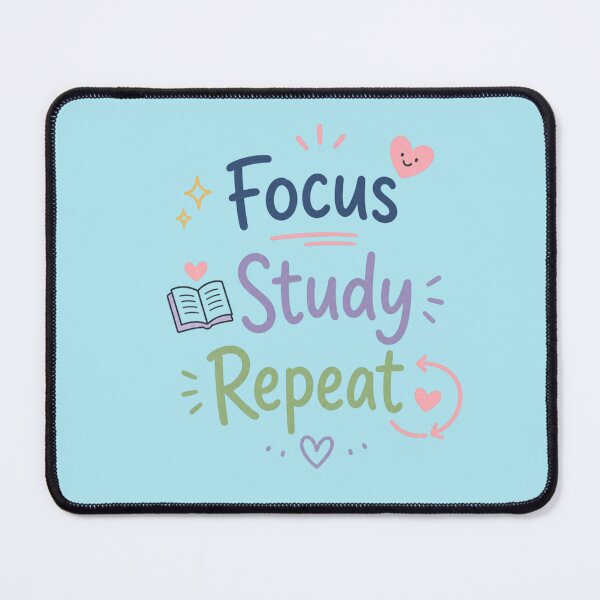 Item preview, Focus Study Repeat Cute Study Motivation Design | Kawaii Student Aesthetic Quote Sticker designed and sold by Sanika arts .