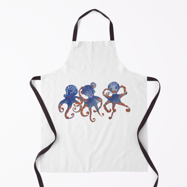 Item preview, Twirls Funny Whimsical Octopus Triplet Doodle designed and sold by drawfreak.