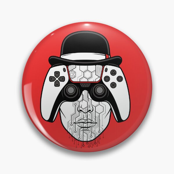 Item preview, Cyberpunk Gamer Controller Face with Bowler Hat designed and sold by SanyaConcept.