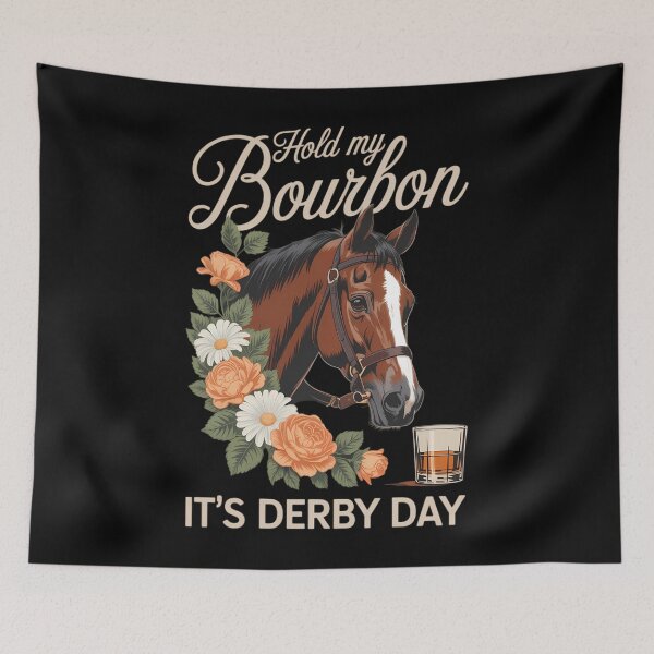 Item preview, Hold My Bourbon Its Derby Day Horse Racing Dad designed and sold by SapfireStuArt.