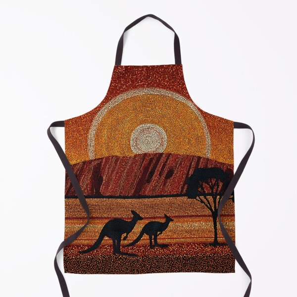 Item preview, Aboriginal Inspired Dot Art - Ayers Rock Uluru At Reddish Brown designed and sold by GrinGalore.