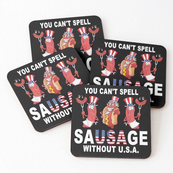 Item preview, you cant spell sausage without usa 4th of july america flag  designed and sold by mariazin.