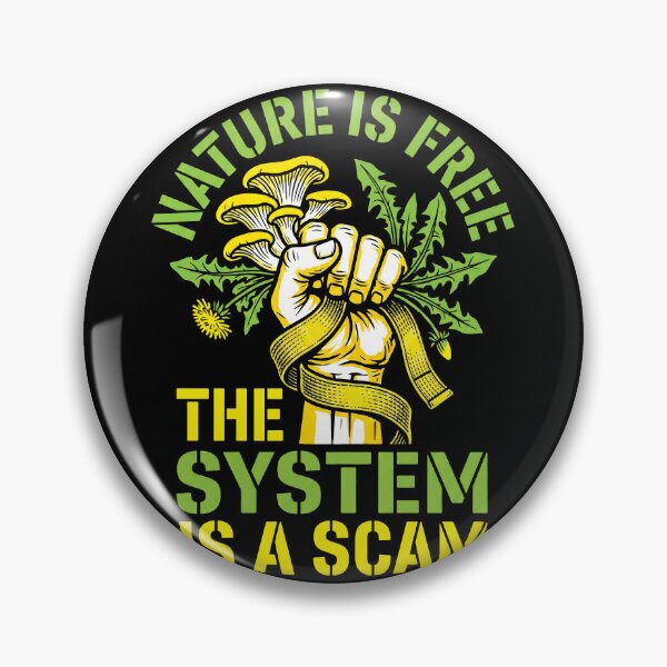 Item preview, Nature Is Free The System Is A Scam Shirt, Anti Capitalist Forager Tee, Cottage core Protest Graphic, Mushroom Activist Nature Punk Apparel designed and sold by KAYJAY DESIGNS.
