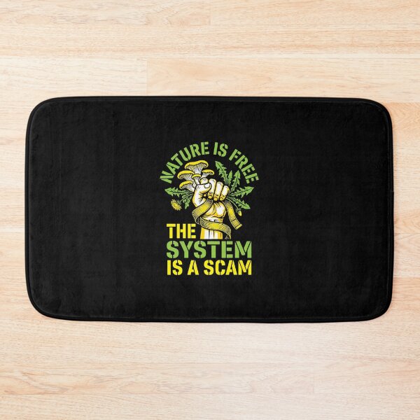Item preview, Nature Is Free The System Is A Scam Shirt, Anti Capitalist Forager Tee, Cottage core Protest Graphic, Mushroom Activist Nature Punk Apparel designed and sold by KAYJAY DESIGNS.