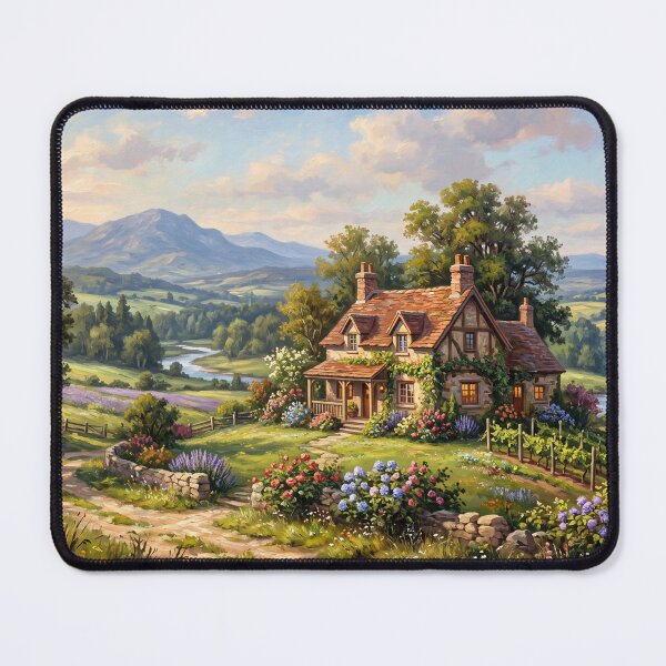 Item preview, Country Cottage Landscape designed and sold by ArunDandiboina.