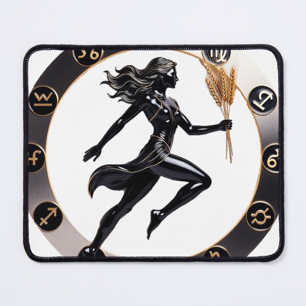 Item preview, Black Gold Virgo Zodiac Sign Metallic Art designed and sold by Bluesax.