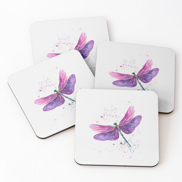 Item preview, Dreamy Dragonfly Watercolor Splash Art designed and sold by MadeByMira.