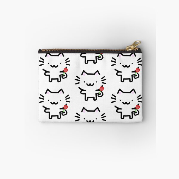 Item preview, Smiling Cat Holding Red Flower designed and sold by AestheteArchive.