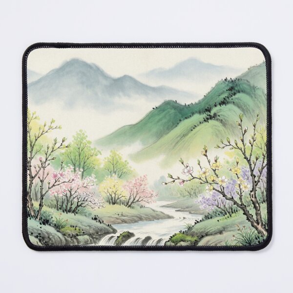 Item preview, Spring Mountains Landscape — Chinese Ink Art designed and sold by Enchanting East.
