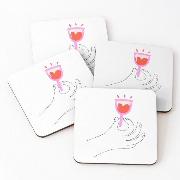 Item preview, Hand Holding a Pink Menstrual Cup Illustration designed and sold by the-myro.