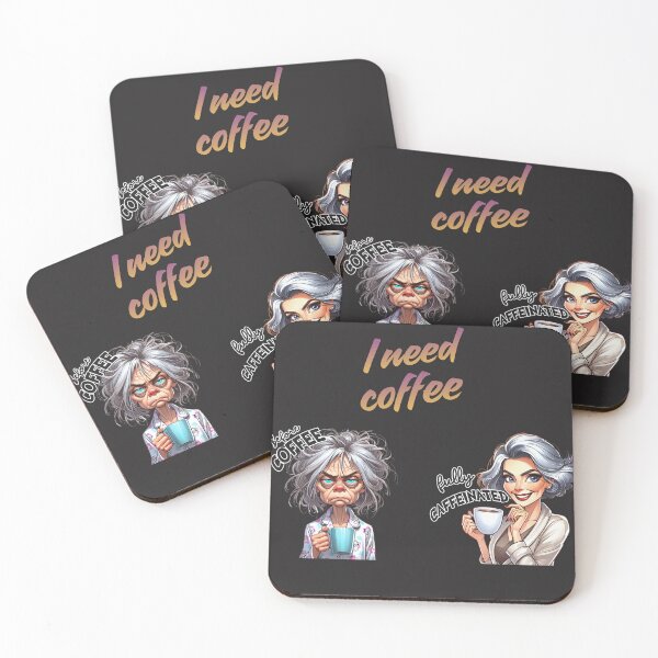 Item preview, Before Coffee / After Coffee – I Need Coffee Funny Women Coffee Lover Design designed and sold by JoPiCreative.