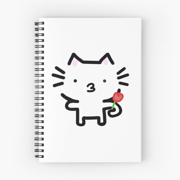 Item preview, Kissy Cat Holding Red Flower designed and sold by AestheteArchive.
