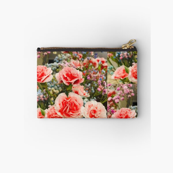 Item preview, Vibrant Pink Carnations and Colorful Baby's Breath Bouquet designed and sold by BalkanBloom.