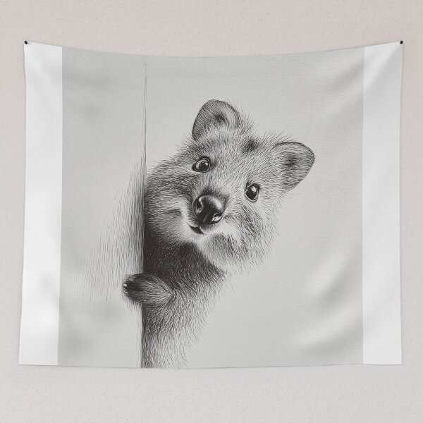 Item preview, Curious quokka Peeking designed and sold by lautir.