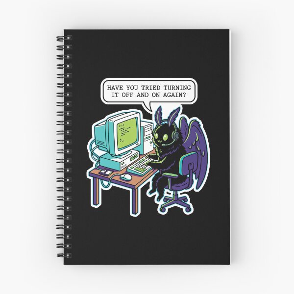 Item preview, Have You Tried Turning It Off And On Again Shirt, Funny IT Support Mothman Tee, Tech Support Humor Graphic, Retro Computer Nerd Apparel designed and sold by KAYJAY DESIGNS.