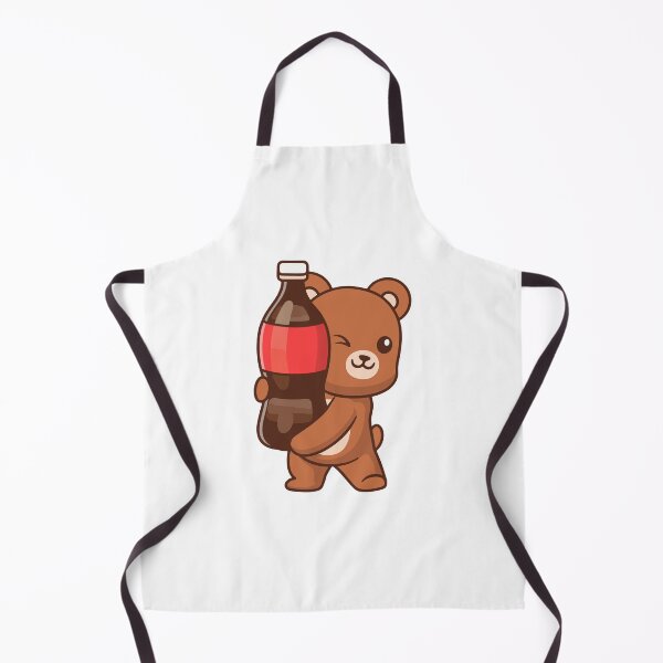 Item preview, Cute Teddy Bear Holding Soda Bottle Cartoon designed and sold by Julieneilw.