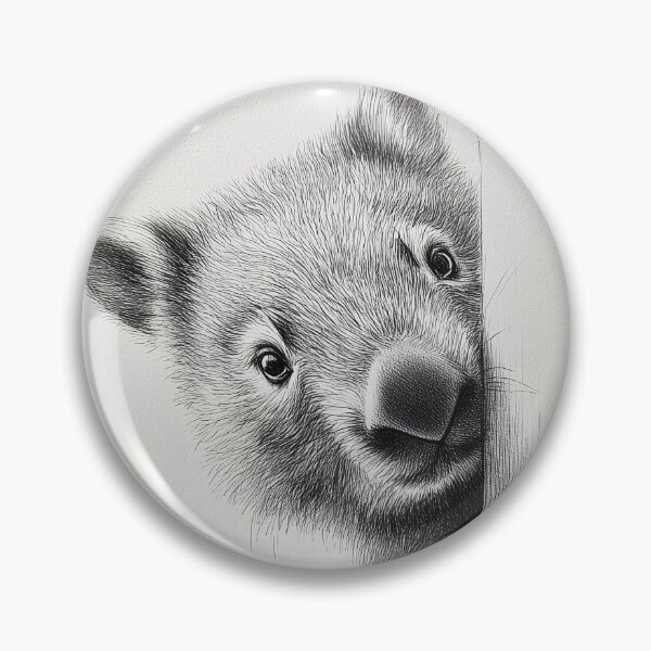 Item preview, Curious Peeking wombat poster designed and sold by lautir.