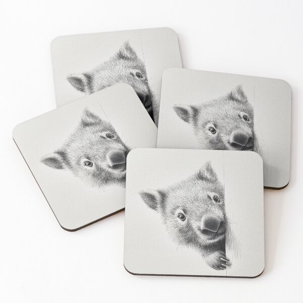 Item preview, Curious Peeking wombat poster designed and sold by lautir.