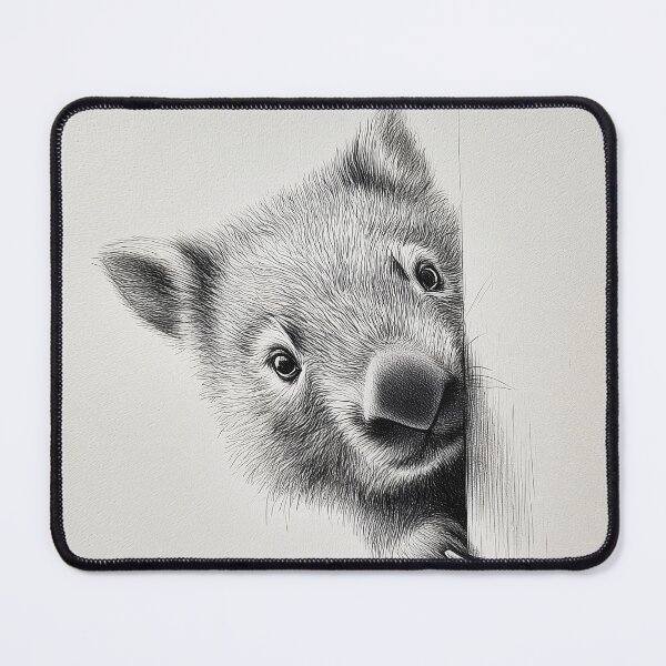 Item preview, Curious Peeking wombat poster designed and sold by lautir.