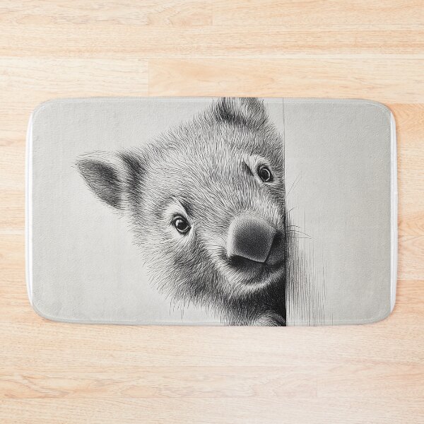Item preview, Curious Peeking wombat poster designed and sold by lautir.