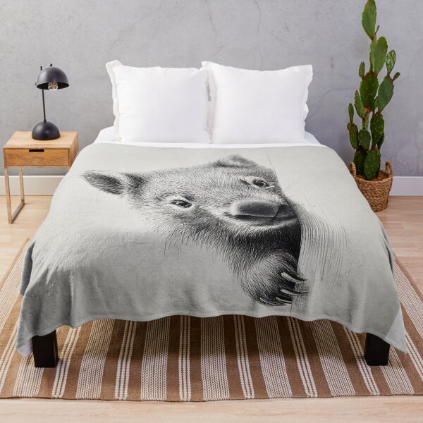 Item preview, Curious Peeking wombat poster designed and sold by lautir.