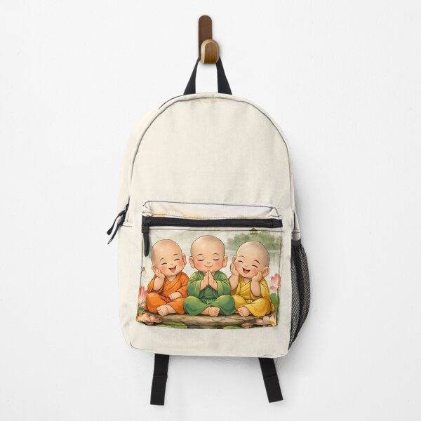 Item preview, Happy Little Monks Spiritual Art designed and sold by hutofdesigns.