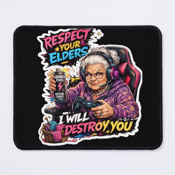 Item preview, Old But Deadly Online — Funny Gamer Grandma Gift Sticker Hoodie Mug USA designed and sold by irfanshikh.