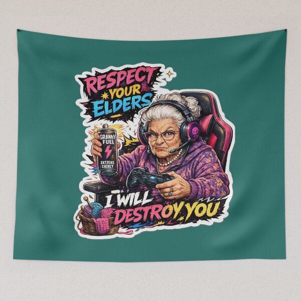 Item preview, Old But Deadly Online — Funny Gamer Grandma Gift Sticker Hoodie Mug USA designed and sold by irfanshikh.
