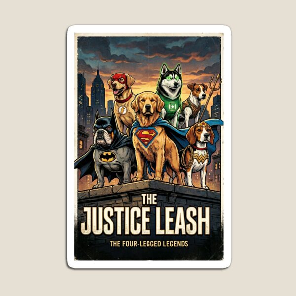 Item preview, The Justice Leash - Funny Dog Superhero Parody designed and sold by PupFiction26.