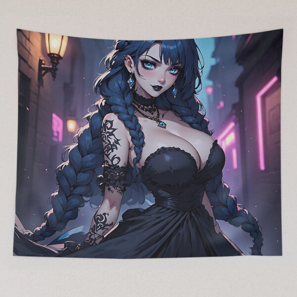 Item preview, Hot Halloween Anime Goth Girl Waifu 240 designed and sold by Your New Fixation.