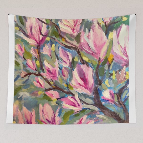 Item preview, Magnolia in Bloom — Impressionist Floral Painting designed and sold by Iail Ioa.