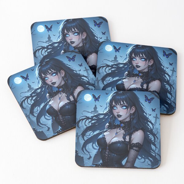Item preview, Hot Halloween Anime Goth Girl Waifu 242 designed and sold by Your New Fixation.