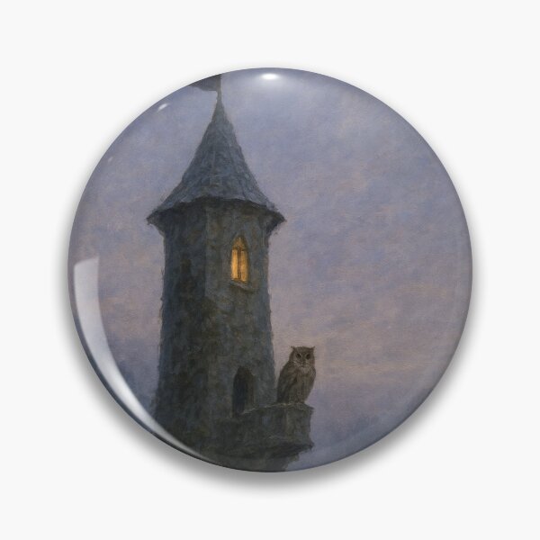 Item preview, Medieval Fantasy Art | Mist-Shrouded Watchtower at Twilight | Dark Enchanted Tower Art designed and sold by yeeted17.