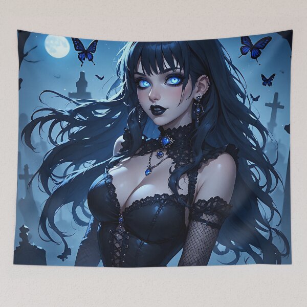 Item preview, Hot Halloween Anime Goth Girl Waifu 242 designed and sold by Your New Fixation.