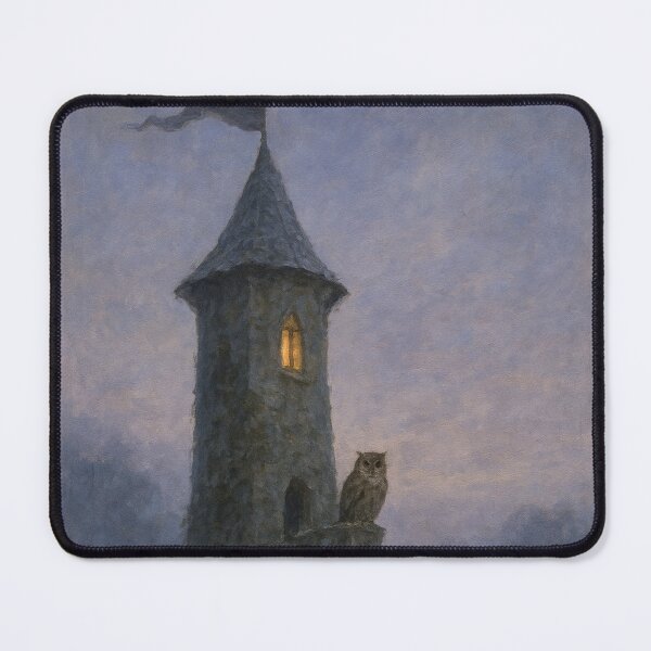 Item preview, Medieval Fantasy Art | Mist-Shrouded Watchtower at Twilight | Dark Enchanted Tower Art designed and sold by yeeted17.