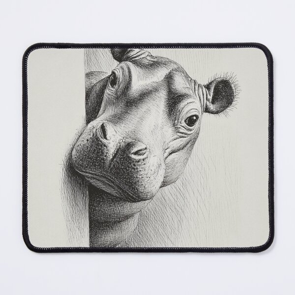 Item preview, Curious Hippo Peeking designed and sold by lautir.