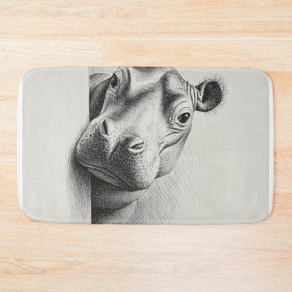 Item preview, Curious Hippo Peeking designed and sold by lautir.