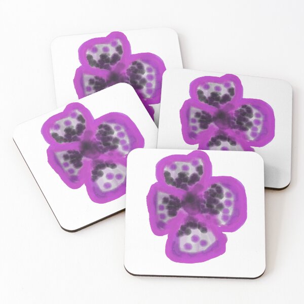 Item preview, Abstract Purple and Black Watercolor Flower Illustration designed and sold by BalkanBloom.