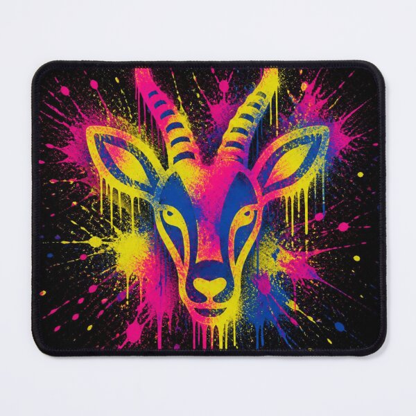 Item preview, Vibrant Neon Gazelle Splatter Art designed and sold by nahlaartist1234.