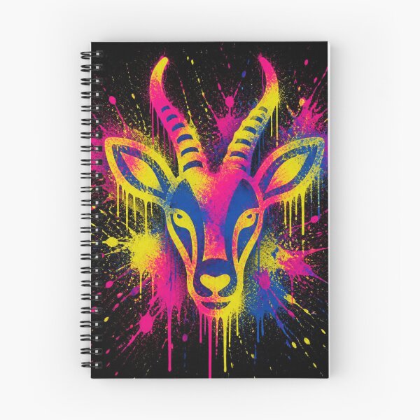 Item preview, Vibrant Neon Gazelle Splatter Art designed and sold by nahlaartist1234.