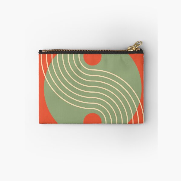 Item preview, Mid Century Abstract Yin Yang Geometric Wave in Desert Oasis Terracotta Sage designed and sold by nineFlorals.
