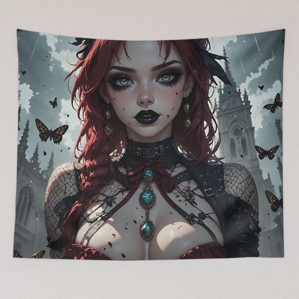 Item preview, Hot Halloween Anime Goth Girl Waifu 245 designed and sold by Your New Fixation.