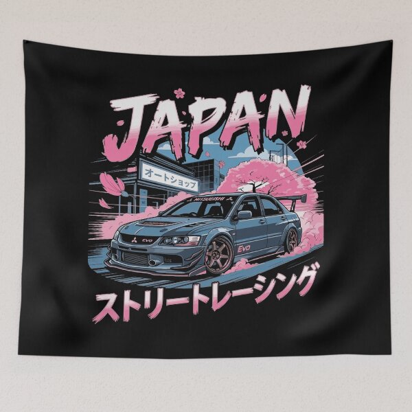 Item preview, Japan Evo Racecar - Drift Car - JDM Japanese Street Racing Car Culture designed and sold by RaceDayRags.