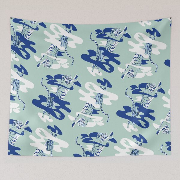 Item preview, A tiger through the smoke (blue edition) designed and sold by Juliette Lancien.