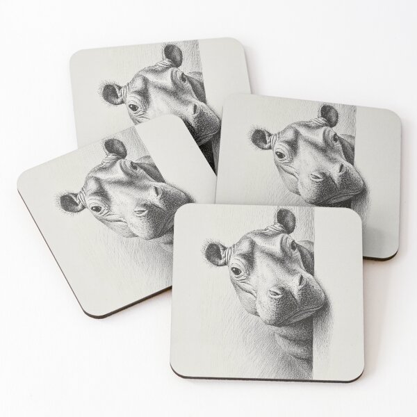 Item preview, Curious Peeking hippo designed and sold by lautir.