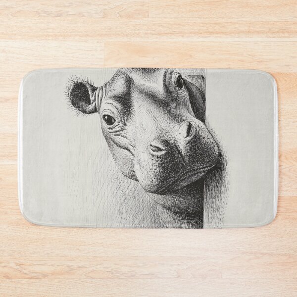 Item preview, Curious Peeking hippo designed and sold by lautir.
